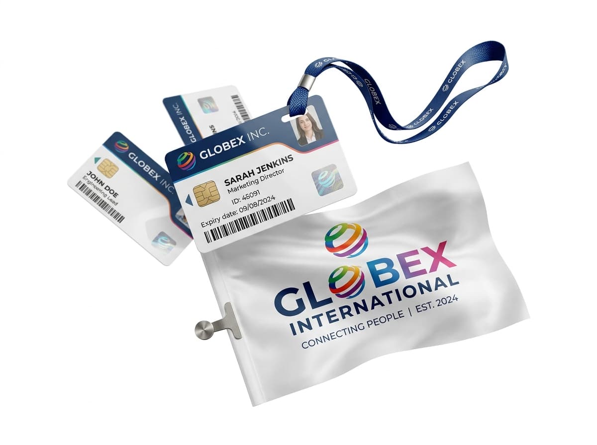 Customade GH Plastic ID Cards and Flags